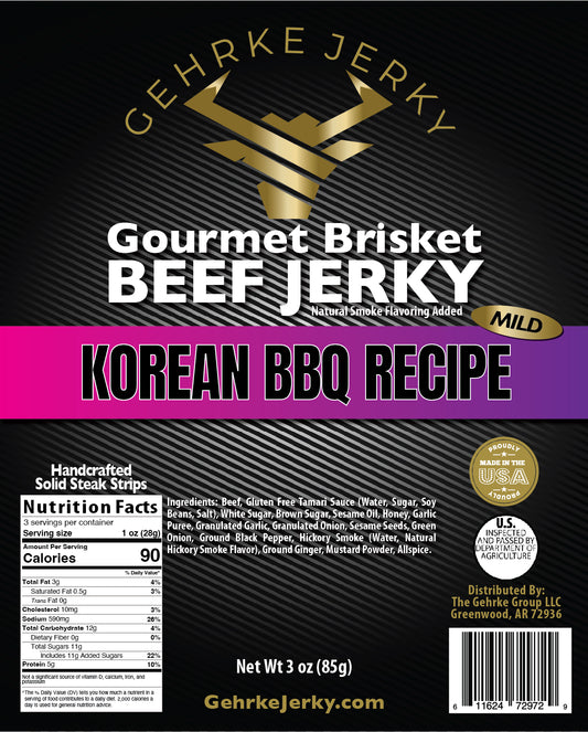 KOREAN BBQ - 100% PREMIUM CRAFT BEEF BRISKET GEHRKE JERKY